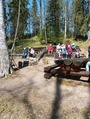 Hirvijärven leiripäivä 11.5.2023 Lämmintä n. 20 astetta, vesi n. 7 astetta.